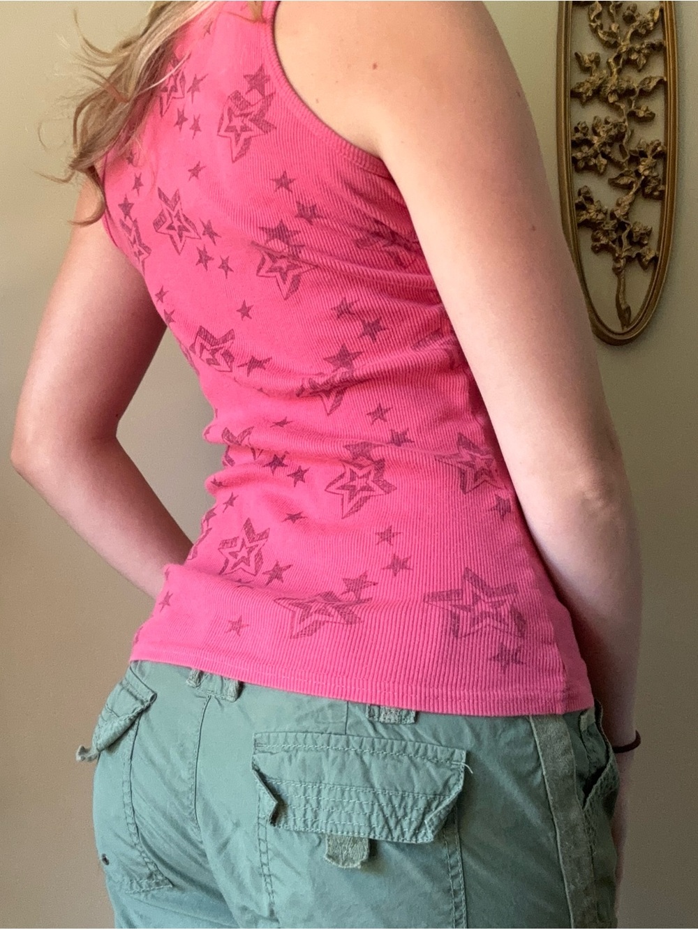 Self Esteem Y2K Pink Star Graphic Tank Top - Picture 5 of 6